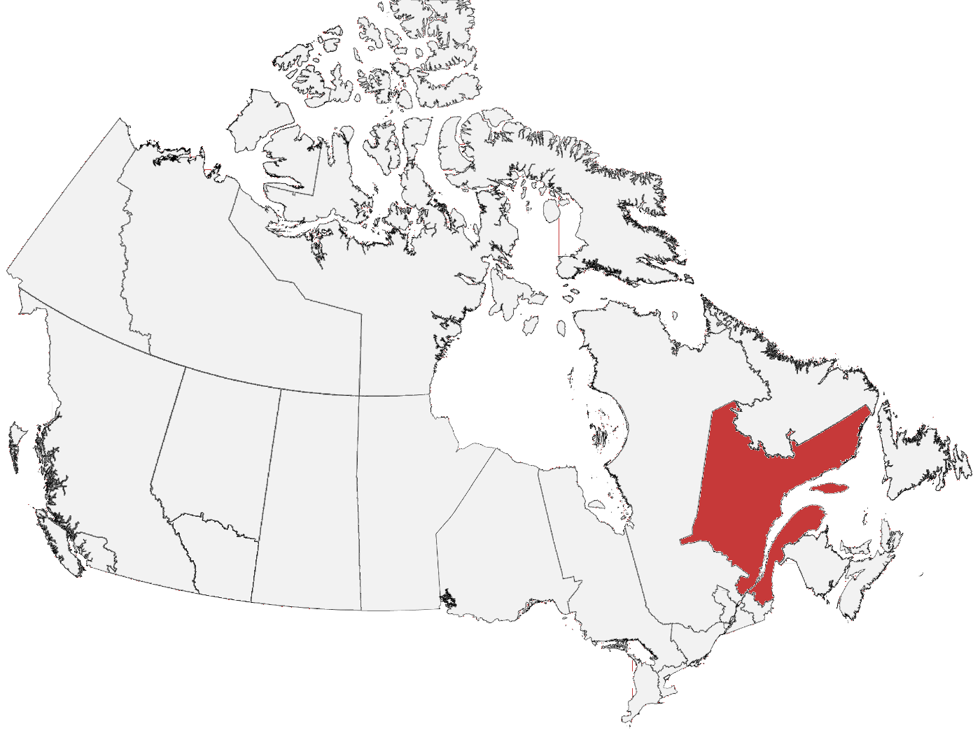 Area Code 418 Location on  Map